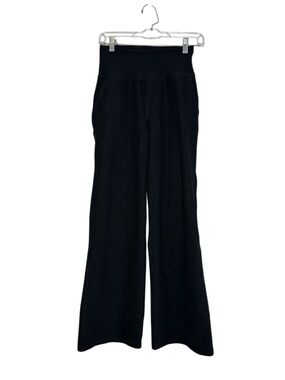 Beyond Yoga Women's Black Wide Leg High Waisted Space Dye Pants XS